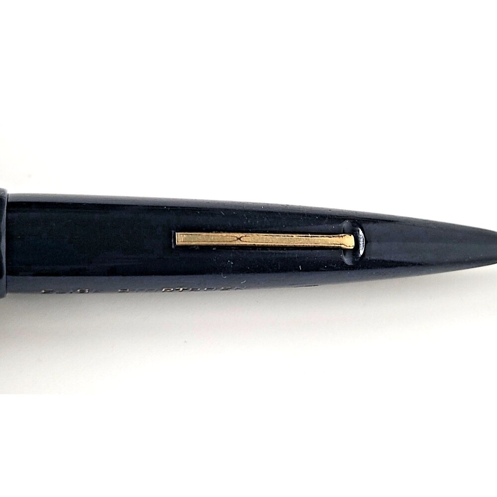 14k Gold Nib Vintage Eversharp Skyline Fountain Pen Black USA - READ! AS-IS! - Picture 5 of 9